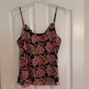 Loft Floral Paisley Spaghetti Strap Top